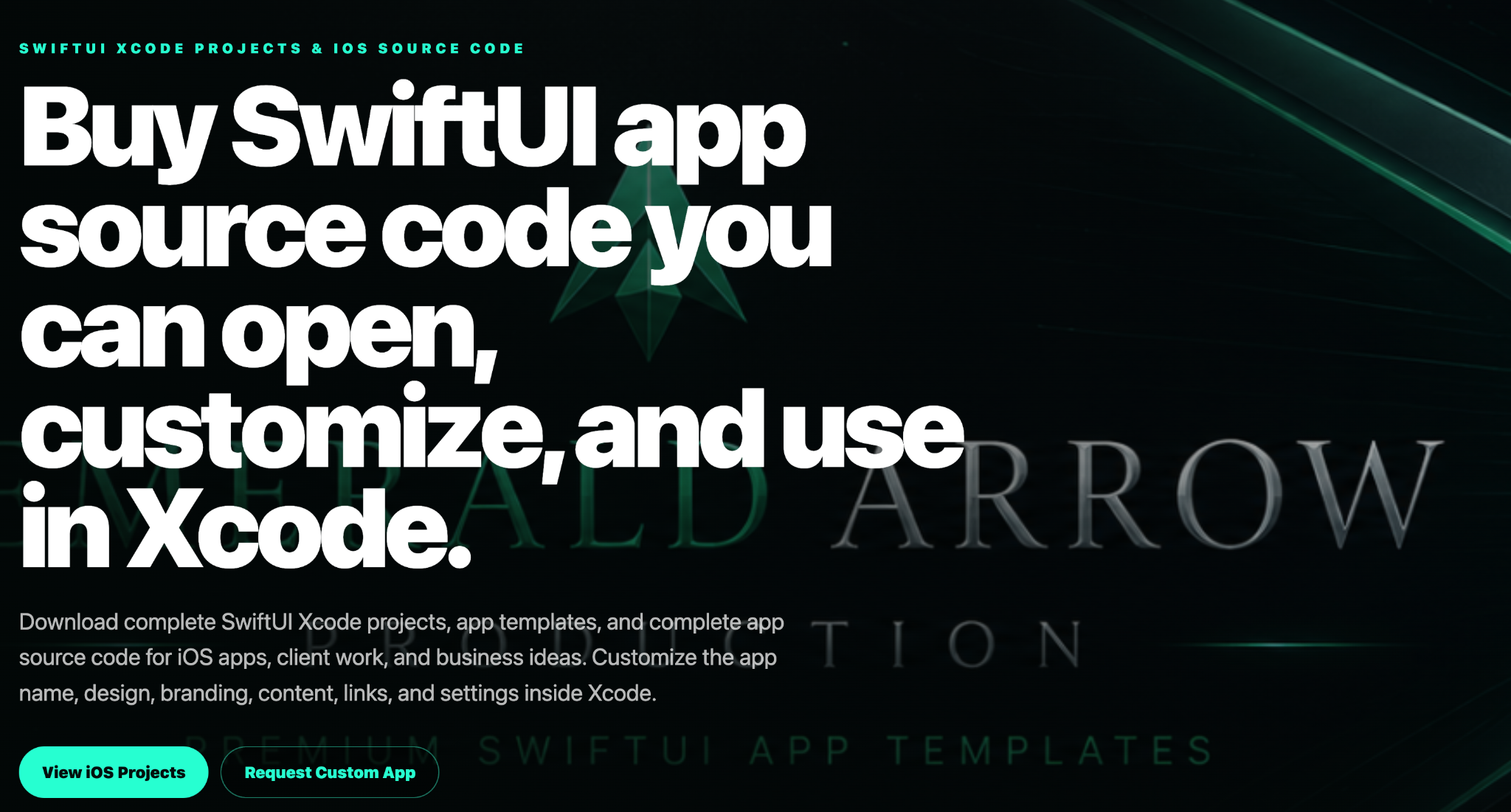 Emerald Arrow Productions website preview
